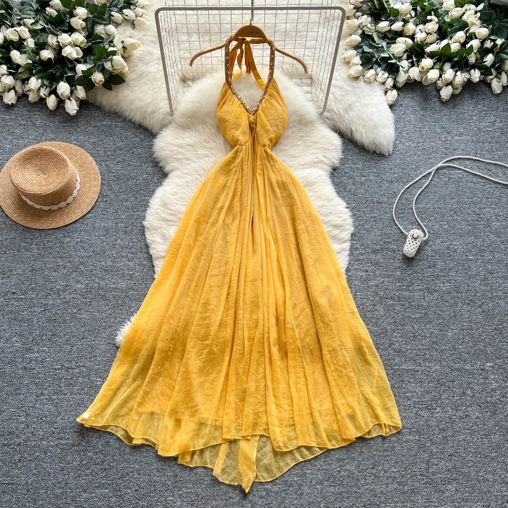 yellow flowy maxi dress Yellow Winter Jewel Maxi Dress