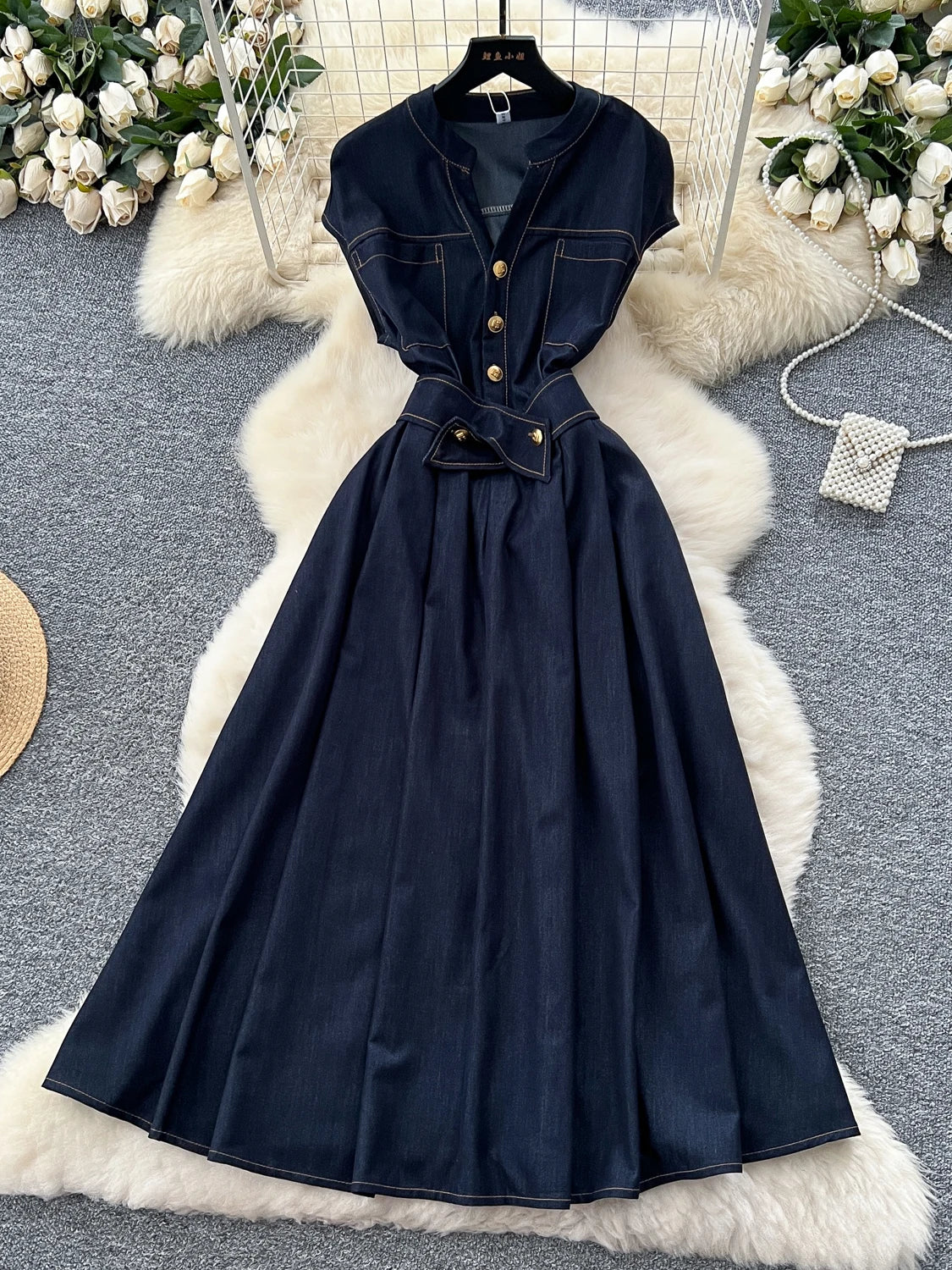 beryl midi dress Beryl Slinky Maxi Dress With Pearls / Ivory | MESHKI
