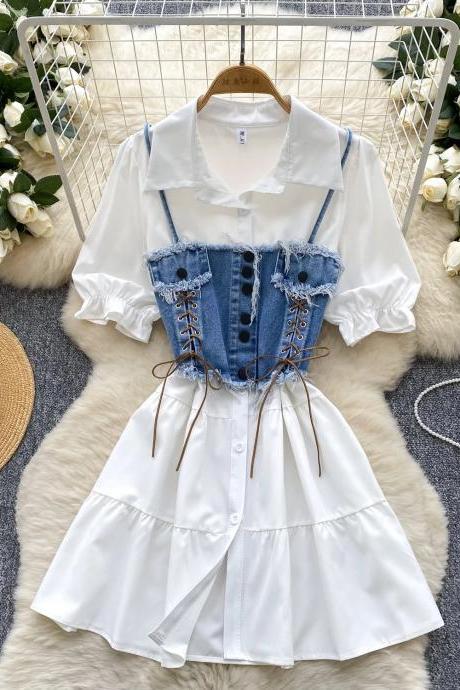 White Lace Dress - Denim Dresses | Women Dresses | Luulla