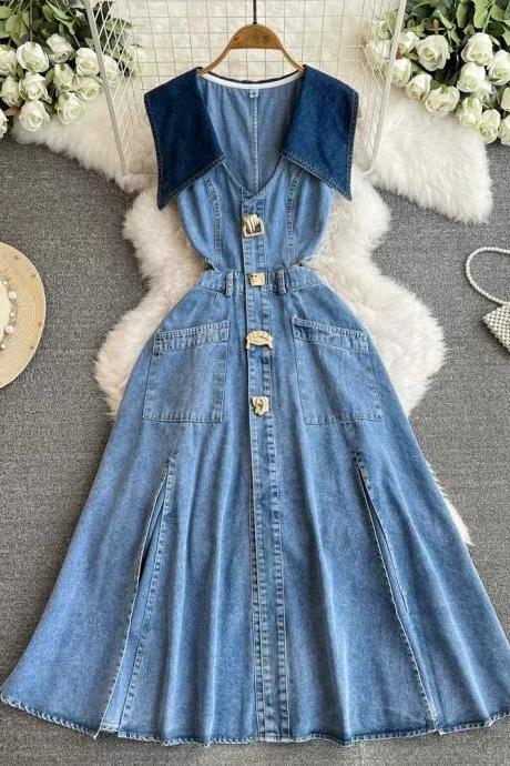 white christmas dresses Women's Blue jean Sandals Denim Open Toe High Heeled Sandals main image 0